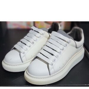 AUTHENTIC Alexander McQueen  women White and Gray Sneakers